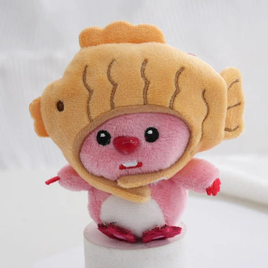 1PC 12cm Cute Cartoon Plush Little Detachable Hat Stuffed Doll Toys Pendant Bag Decoration Keychain Gifts